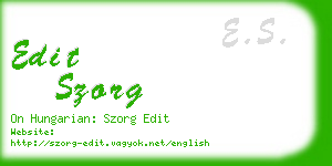 edit szorg business card